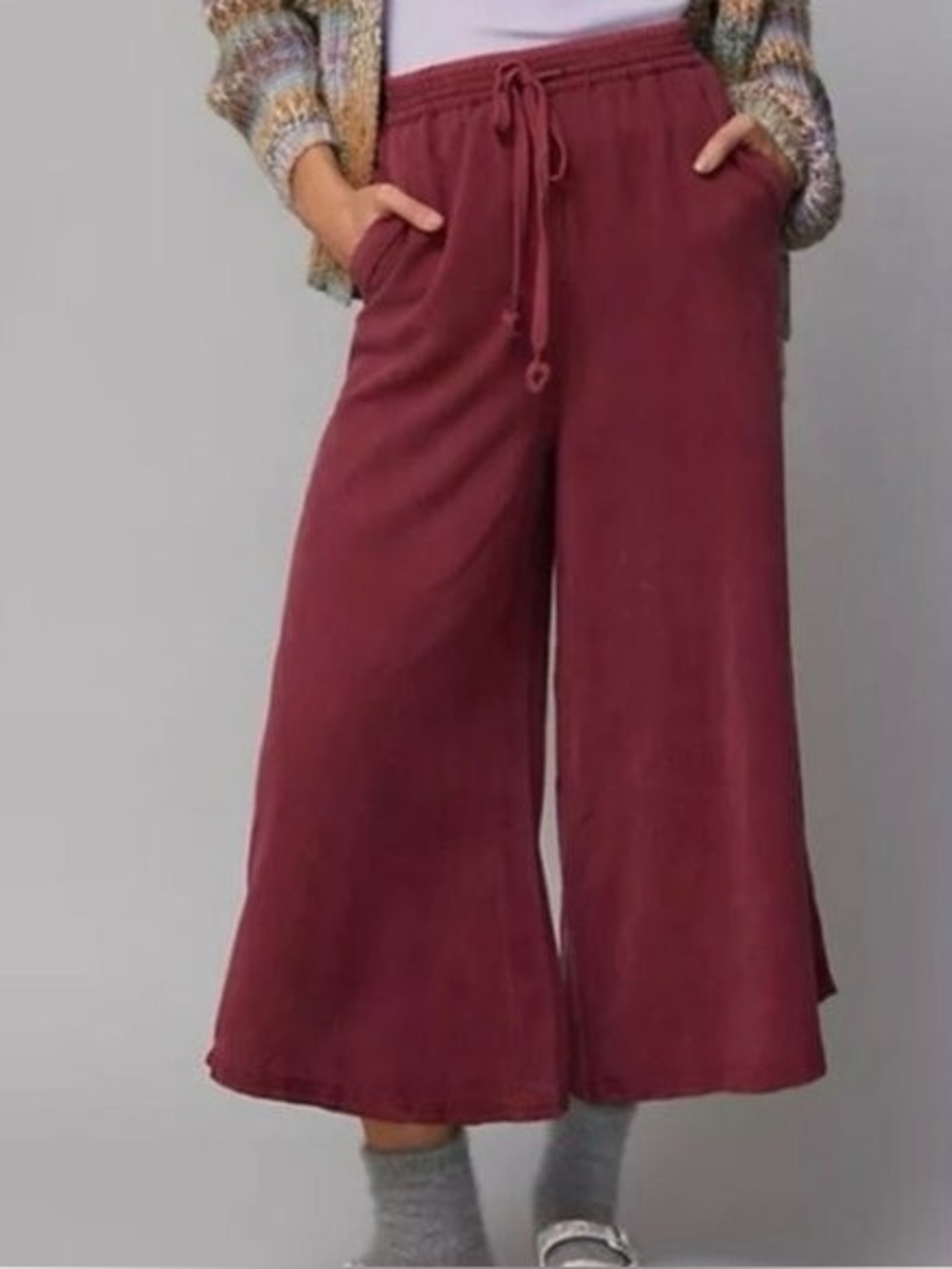 Anthropologie saturday sunday Wide leg cropped pants veuc